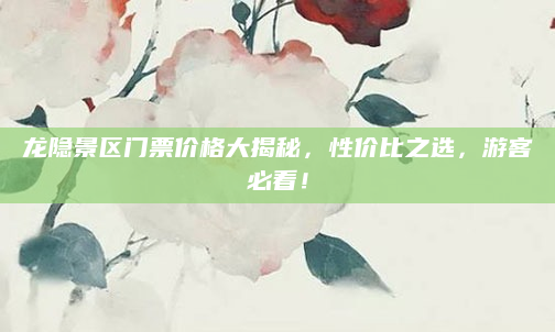 龙隐景区门票价格大揭秘,性价比之选,游客必看!