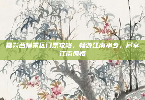 嘉兴西栅景区门票攻略,畅游江南水乡,尽享江南风情