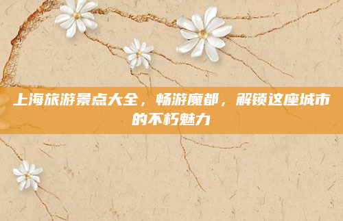 上海旅游景点大全,畅游魔都,解锁这座城市的不朽魅力