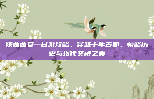 陕西西安一日游攻略,穿越千年古都,领略历史与现代交融之美