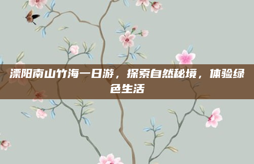 溧阳南山竹海一日游,探索自然秘境,体验绿色生活