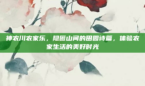 神农川农家乐,隐匿山间的田园诗篇,体验农家生活的美好时光
