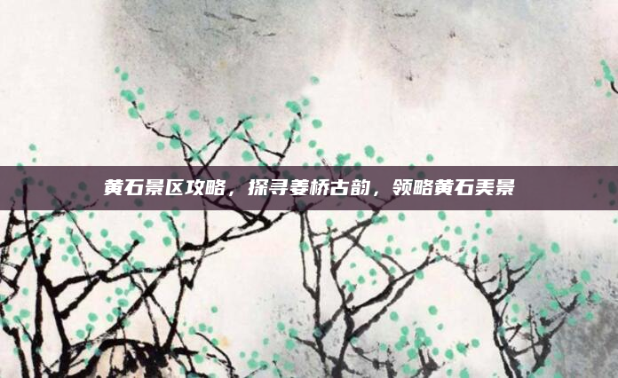 黄石景区攻略,探寻姜桥古韵,领略黄石美景