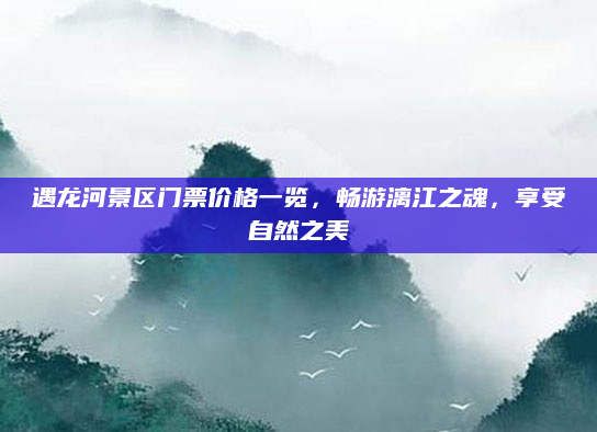 遇龙河景区门票价格一览，畅游漓江之魂，享受自然之美