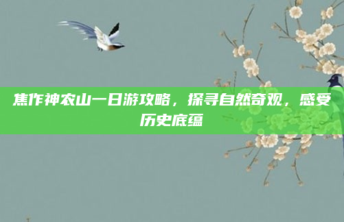 焦作神农山一日游攻略,探寻自然奇观,感受历史底蕴