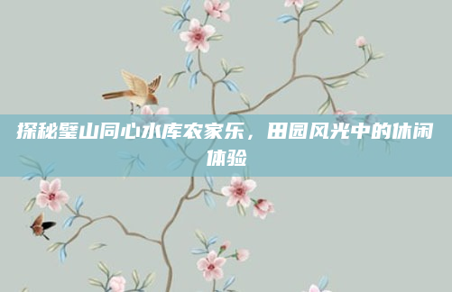 探秘璧山同心水库农家乐，田园风光中的休闲体验