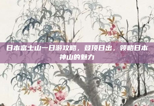 日本富士山一日游攻略，登顶日出，领略日本神山的魅力