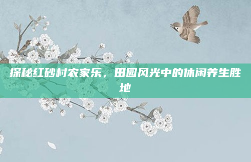 探秘红砂村农家乐，田园风光中的休闲养生胜地