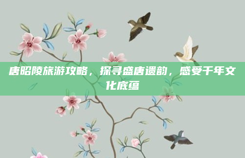 唐昭陵旅游攻略，探寻盛唐遗韵，感受千年文化底蕴