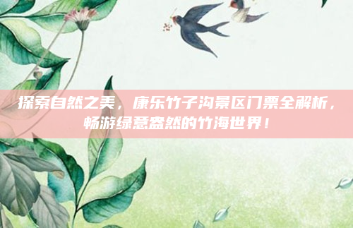 探索自然之美，康乐竹子沟景区门票全解析，畅游绿意盎然的竹海世界！