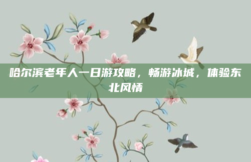 哈尔滨老年人一日游攻略，畅游冰城，体验东北风情