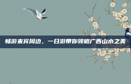 畅游来宾周边,一日游带你领略广西山水之美