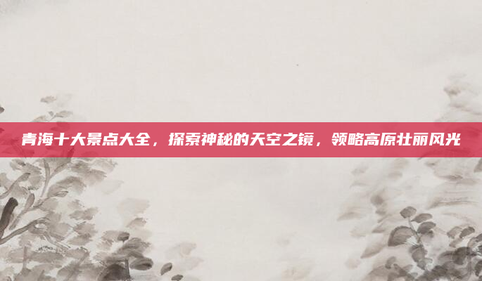 青海十大景点大全,探索神秘的天空之镜,领略高原壮丽风光