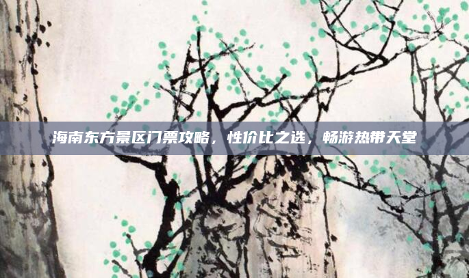 海南东方景区门票攻略，性价比之选，畅游热带天堂