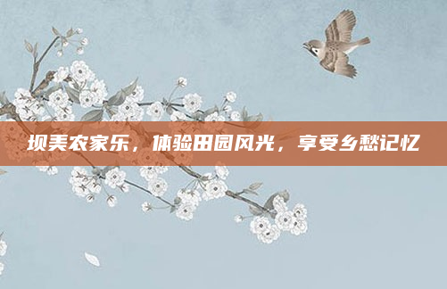 坝美农家乐,体验田园风光,享受乡愁记忆