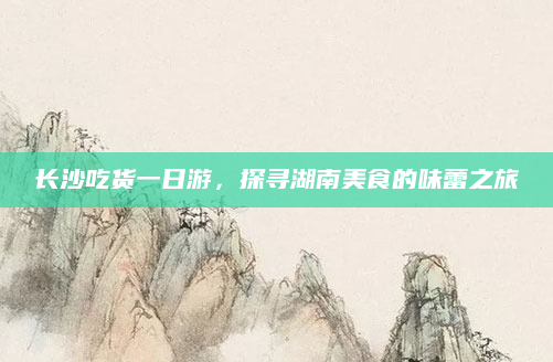 长沙吃货一日游,探寻湖南美食的味蕾之旅