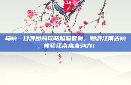乌镇一日游团购攻略超值套餐,畅游江南古镇,体验江南水乡魅力!