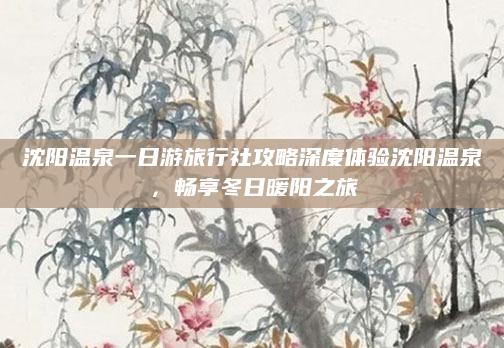 沈阳温泉一日游旅行社攻略深度体验沈阳温泉，畅享冬日暖阳之旅