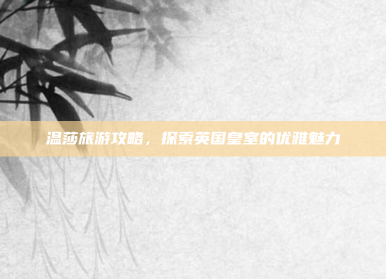 温莎旅游攻略,探索英国皇室的优雅魅力