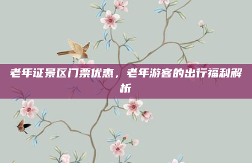 老年证景区门票优惠,老年游客的出行福利解析