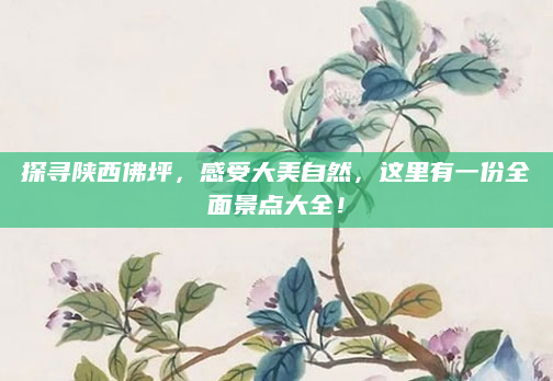 探寻陕西佛坪,感受大美自然,这里有一份全面景点大全!