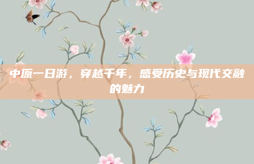 中原一日游,穿越千年,感受历史与现代交融的魅力
