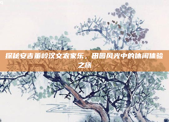 探秘安吉董岭汉文农家乐，田园风光中的休闲体验之旅