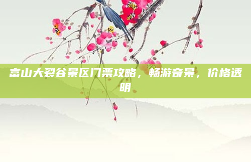富山大裂谷景区门票攻略,畅游奇景,价格透明