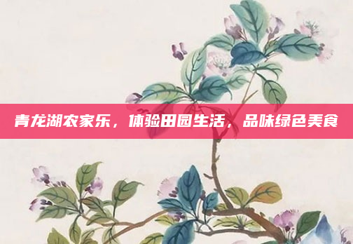 青龙湖农家乐,体验田园生活,品味绿色美食