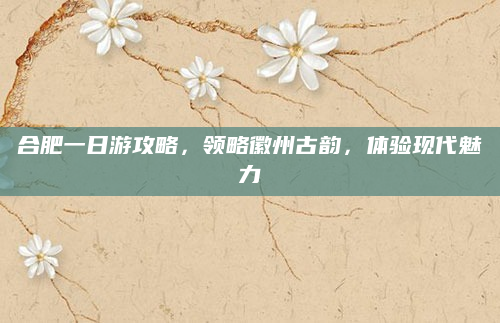 合肥一日游攻略，领略徽州古韵，体验现代魅力