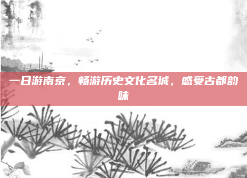 一日游南京,畅游历史文化名城,感受古都韵味