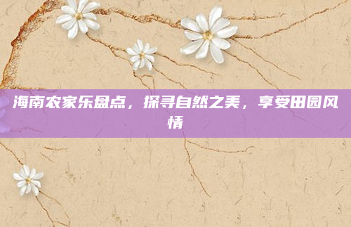 海南农家乐盘点,探寻自然之美,享受田园风情