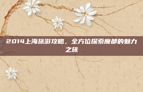 2014上海旅游攻略,全方位探索魔都的魅力之旅