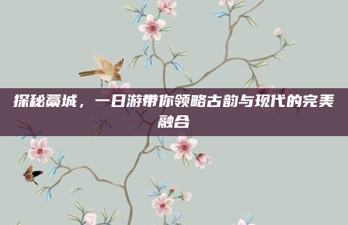 探秘藁城，一日游带你领略古韵与现代的完美融合