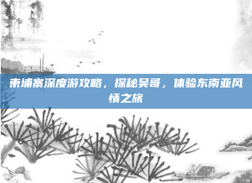 柬埔寨深度游攻略，探秘吴哥，体验东南亚风情之旅