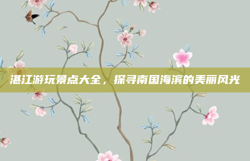 湛江游玩景点大全,探寻南国海滨的美丽风光