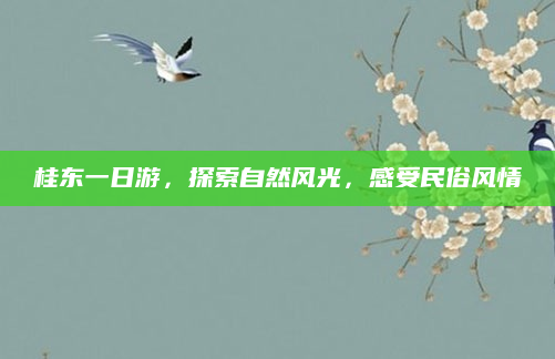 桂东一日游，探索自然风光，感受民俗风情