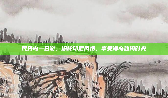 民丹岛一日游，探秘印尼风情，享受海岛悠闲时光