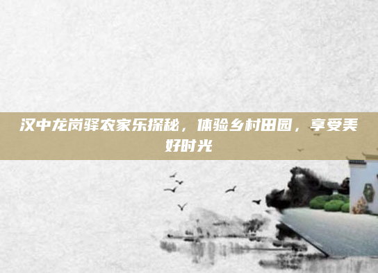 汉中龙岗驿农家乐探秘，体验乡村田园，享受美好时光