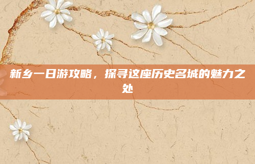 新乡一日游攻略，探寻这座历史名城的魅力之处