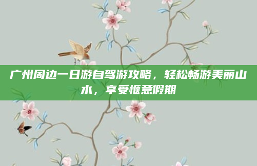 广州周边一日游自驾游攻略，轻松畅游美丽山水，享受惬意假期