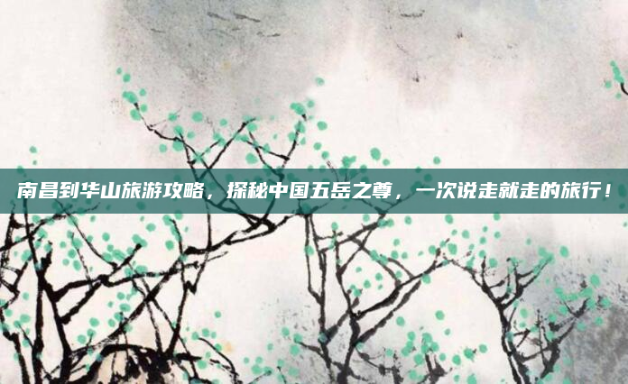 南昌到华山旅游攻略，探秘中国五岳之尊，一次说走就走的旅行！