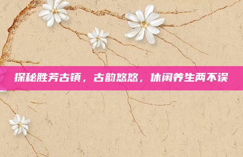 探秘胜芳古镇，古韵悠悠，休闲养生两不误