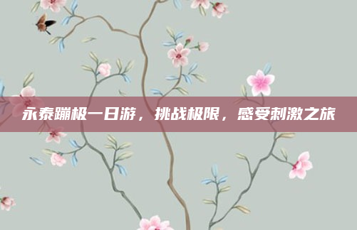 永泰蹦极一日游，挑战极限，感受刺激之旅