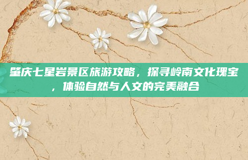 肇庆七星岩景区旅游攻略，探寻岭南文化瑰宝，体验自然与人文的完美融合