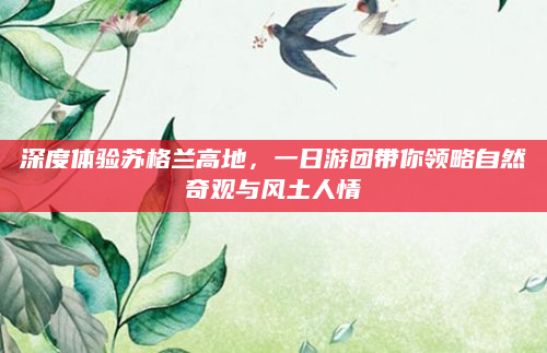 深度体验苏格兰高地，一日游团带你领略自然奇观与风土人情