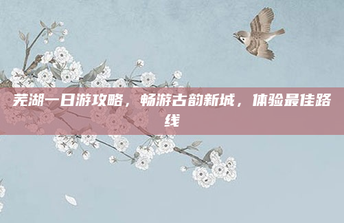 芜湖一日游攻略，畅游古韵新城，体验最佳路线