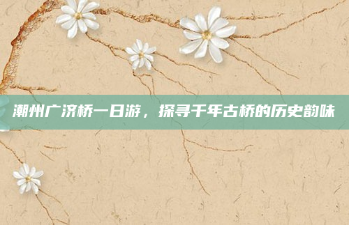 潮州广济桥一日游，探寻千年古桥的历史韵味