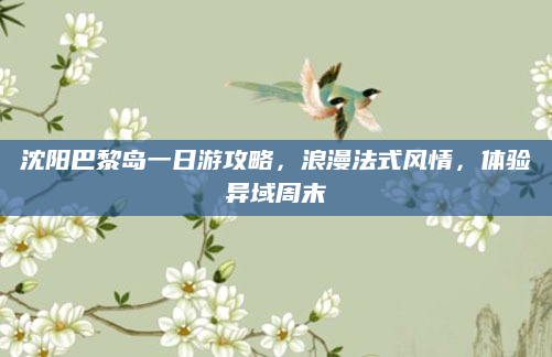 沈阳巴黎岛一日游攻略，浪漫法式风情，体验异域周末