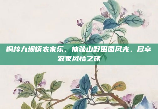 桐梓九坝镇农家乐，体验山野田园风光，尽享农家风情之旅